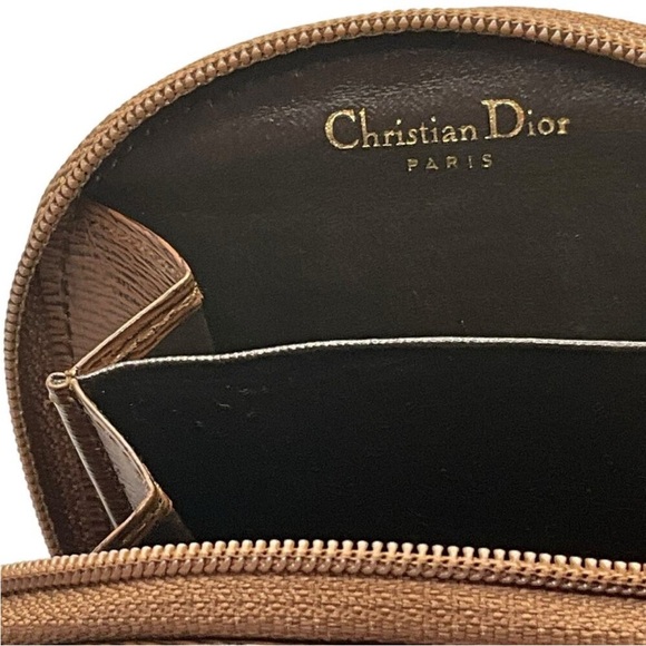 CHRISTIAN DIOR Textured brown zippy coin purse - UNISEX - Picture 7 of 7